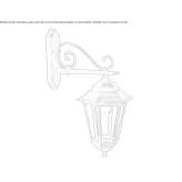 Zewnętrzna lampa ścienna z odlewanego ciśnieniowo aluminium Attigny