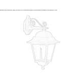 Zewnętrzna lampa ścienna z odlewanego ciśnieniowo aluminium Dzitnup