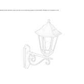 Zewnętrzna lampa ścienna z odlewanego ciśnieniowo aluminium Attigny