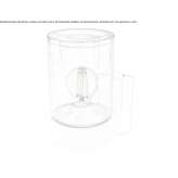 Outdoor LED wall lamp made of glass and aluminum Boras