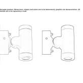 Adjustable, powder-coated aluminum LED wall lamp Powell