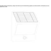 Aluminum outdoor wall lamp powered by solar energy Kombesi