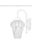 Outdoor wall lamp made of Murano glass Bakio