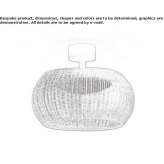 Outdoor LED ceiling lamp made of polyethylene fiber Prajani