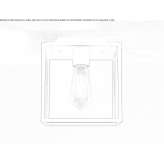 Outdoor ceiling lamp in glass and stainless steel Dermenas