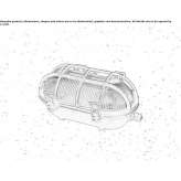Bulkhead brass LED ceiling lamp Vinez