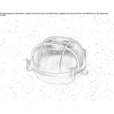 Bulkhead brass LED ceiling lamp Vinez