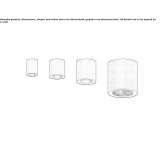 Outdoor LED ceiling lamp made of aluminum Lucino