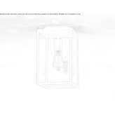 Dimmable outdoor ceiling lamp in glass and stainless steel Gemert