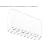 Outdoor LED ceiling light in extruded aluminum Radymno