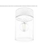 Outdoor LED ceiling lamp in glass and aluminum Boras