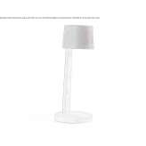 Teak Zewnętrzna lampa stołowa, bezprzewodowa Montalvo