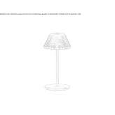 Aluminiowa lampa stołowa zewnętrzna, bezprzewodowa Roeux