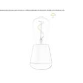 Zewnętrzna lampa stołowa ze szkła i aluminium, z możliwością ładowania Seigy