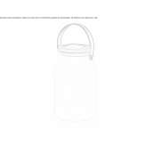 Solar powered sandblasted glass outdoor table lamp Lauter