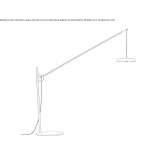 Regulowana aluminiowa lampa podłogowa LED Miory