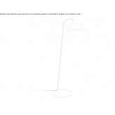 Metal LED floor lamp with a polyethylene shade Raettvik