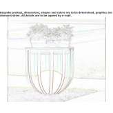 Polyethylene flowerpot/floor lamp Melida