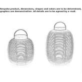 Solar-powered wicker lantern Statte