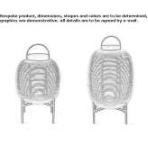 Solar-powered wicker lantern Statte