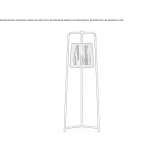 Aluminum wireless floor lamp Legnano