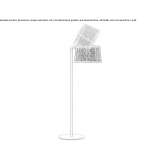 Adjustable LED floor lamp made of synthetic fiber Ponca
