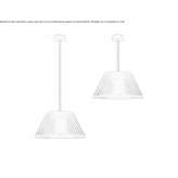 Zewnętrzna lampa wisząca LED z aluminium Roeux