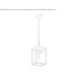 Outdoor hanging lamp made of powder-coated aluminum Dormagen