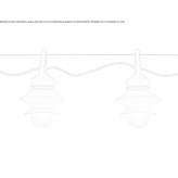 Outdoor polycarbonate hanging lamp on a cable Balerno