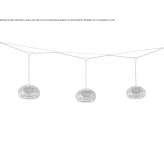 Outdoor LED hanging lamp made of synthetic fiber on a cable Tililan
