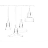 Outdoor hanging lamp made of blown glass Redkino