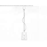 Outdoor hanging lamp in glass and steel Keban