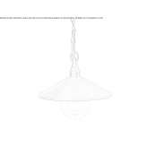Zewnętrzna lampa wisząca ze szkła i aluminium Berrobi