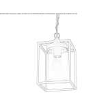 Zewnętrzna lampa wisząca z odlewanego ciśnieniowo aluminium Orsha