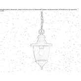 Metalowa lampa wisząca zewnętrzna Luknovo