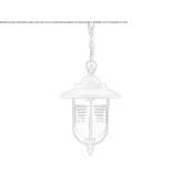 Aluminiowa lampa wisząca zewnętrzna Corbehem