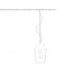 Outdoor hanging lamp in glass and steel Gyula