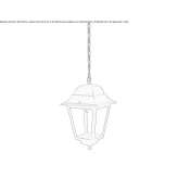 Aluminiowa lampa wisząca zewnętrzna w klasycznym stylu Vargata