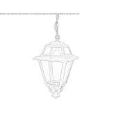 Zewnętrzna lampa wisząca z odlewanego ciśnieniowo aluminium Zotoluca