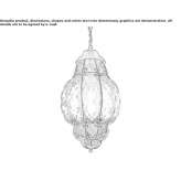 Handmade outdoor hanging lamp made of Murano glass Paterno