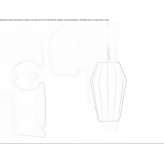 Porcelain LED hanging lamp Friona