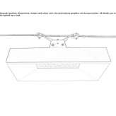 Outdoor LED hanging lamp on a cable Cuggiono