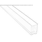 Aluminum external linear profile Zacapu