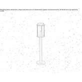 Lampa słupkowa LED z mosiądzu Jarebice