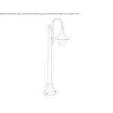 Aluminum lighting pole in a modern style Curaca