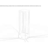 Aluminiowy słupek oświetleniowy LED Ronchamp