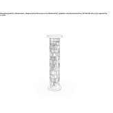LED lighting pole made of stainless steel Fossoli