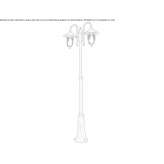 Aluminum garden lantern in a modern style Corbehem