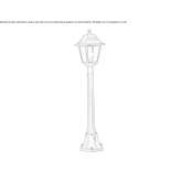 Garden lantern made of die-cast aluminum Dzitnup