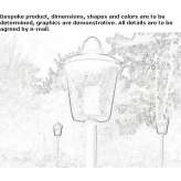 Metal garden lantern Dreux